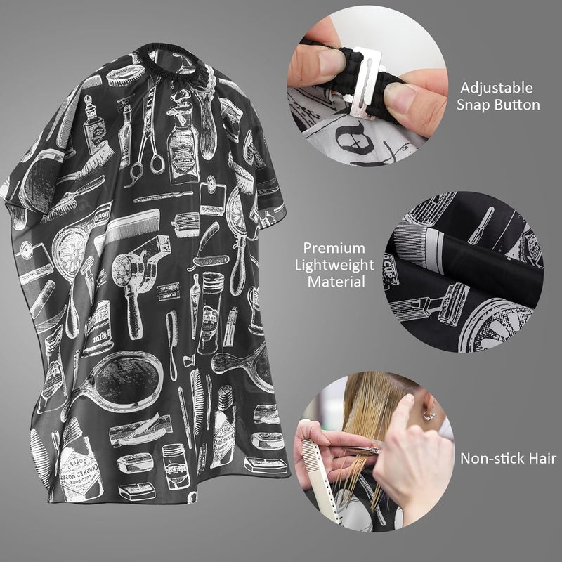Foaincore 12 Pcs Shampoo Capes for Salons Waterproof Barber Capes for Hair Stylist 59" x 47" with Adjustable Snap Closure - Image 3